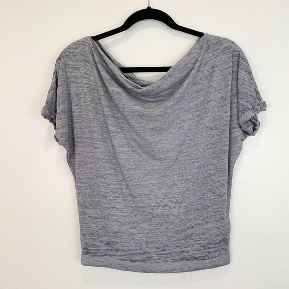 NWT Free People Astrid Textured Grey T-Shirt XS - Picture 3 of 8